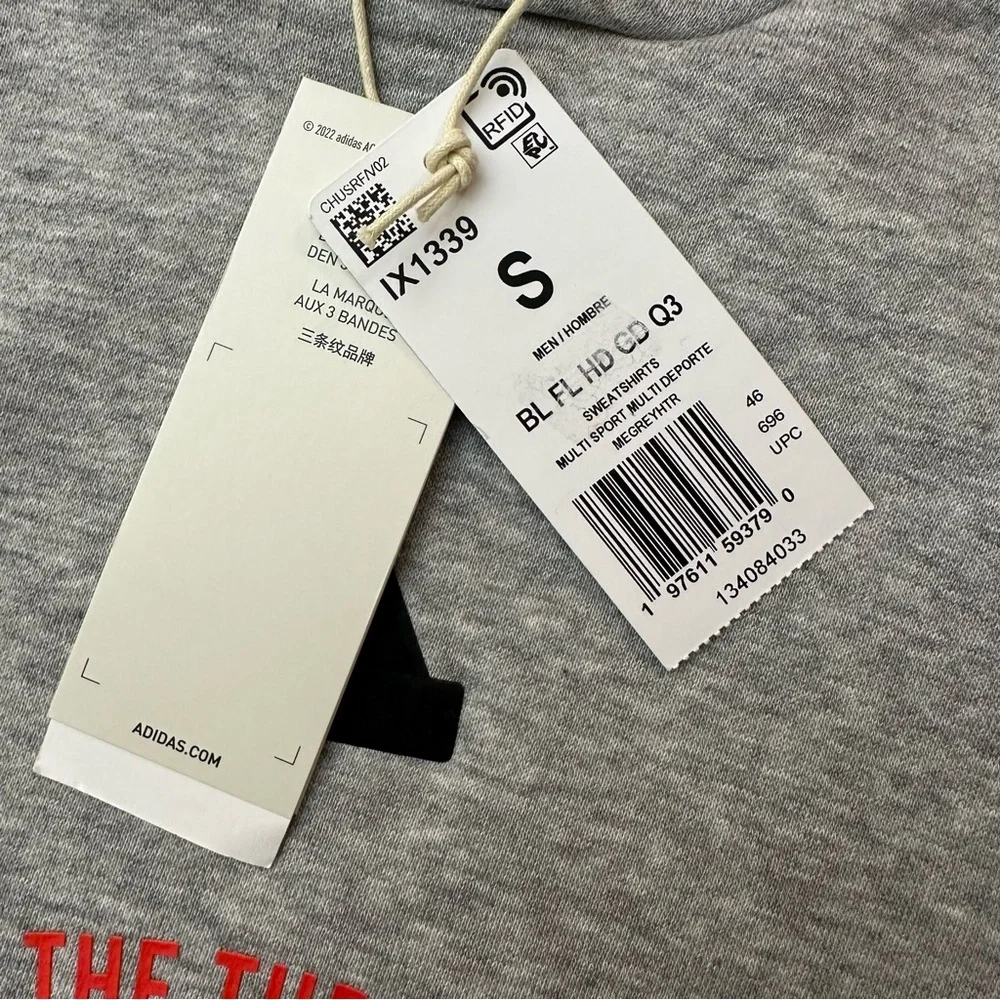 Adidas Hoodie Multi Sport Hooded Sweatshirt Work Out Men’s Size S Gray